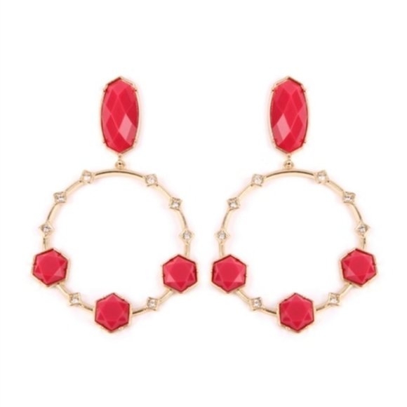 02698 Hoop Drop Earrings - Picture 2 of 6